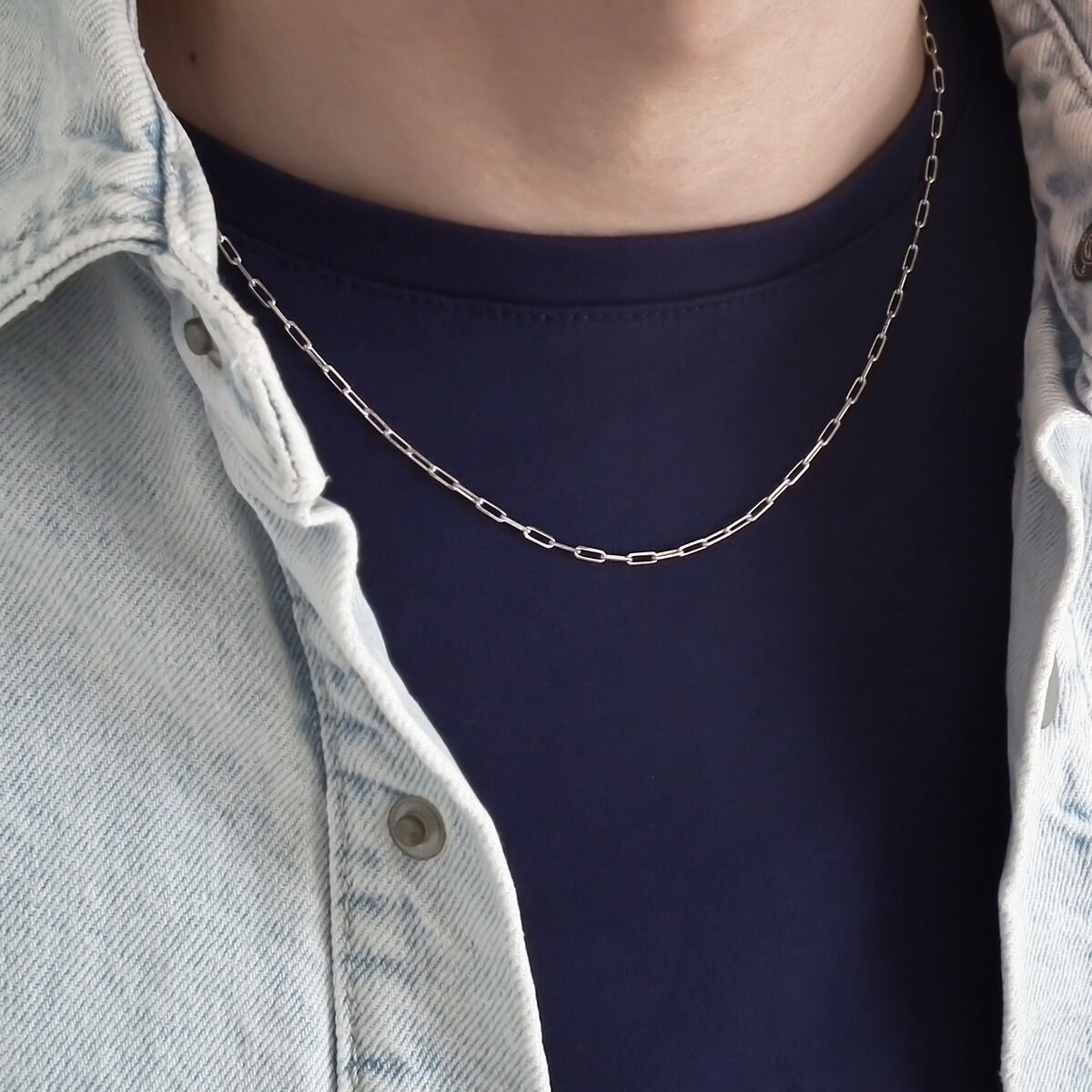 Paper-clip Erkek Zincir Kolye